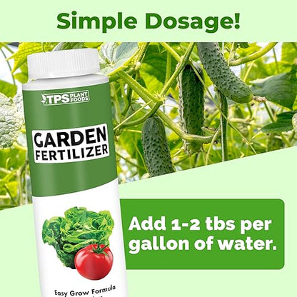 Garden Fertilizer, Complete Liquid Garden Plant Food for Edible Plants, 8 oz (250mL)