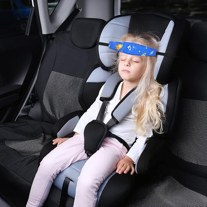 HESTYA 2 Pcs Carseat Head Support Toddler, Stroller Seat Headrest for Sleeping Traveling, Neck Relief Headband Strap for Kids Children Toddler Infant(Space)