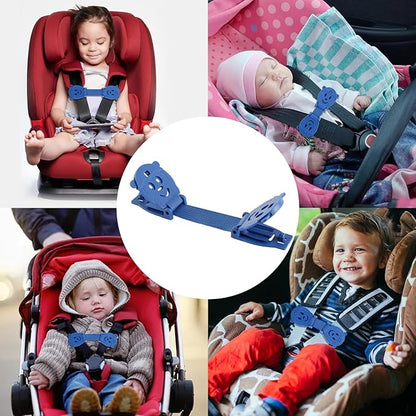 Anti Escape Strap, Baby Harness Chest Clip Safety Clip, Prevent Children/Kids Taking Their Arms Out of Child High Chairs/Strollers/Baby Reins, Blue(2 Pack)