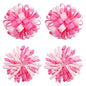 Yxiang Korker Cheer Bows Hair Clips Girls 4pcs Cute Pink & White Curly Corker Ribbon Alligator Barrettes Hair Accessories Kids Toddler Birthday Gift