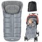 Orzbow Universal Footmuff for Stroller, Winter Warm Baby Stroller Bunting Bag, Waterproof Windproof Warm Polar Fleece Lined for Toddler Stroller Sleeping Bag, Grey