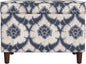 Home Decor | Dinah Collection Modern Storage Ottoman | Ottoman with Storage for Living Room & Bedroom(Blue Medallion Print)