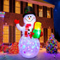 5 Ft Inflatable Snowman Christmas Outdoor Decoration Blow Up Snowman with Upgrade Rotating LED Lights for Holiday/Party/Xmas/Yard/Garden Decorations