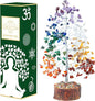 "Seven Chakra Healing Crystals Tree Bonsai Desk Decor for Women Room & Office Decor Spiritual Gift Meditation Crystals Home room decor cute house warming gifts for women Mom Birthday her - 10"""