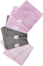 Copper Pearl 6 Ultra Soft Baby Bath Washcloths Premium Large Soft Lily (Purple/Lavender/Gray) 11" x 11" Towels