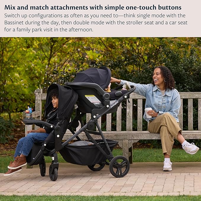 Mockingbird 2nd Seat Kit 3.0 - Compatible with Mockingbird Single-to-Double Strollers - Seat Expansion - Includes Expansion Adapters - Oat