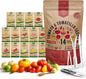 Organo Republic 14 Rare Tomato & Tomatillo Garden Seeds Variety Pack - 1,020+ Non-GMO Heirloom Tomato & Tomatillo Seeds for Outdoors & Indoor Home Gardening