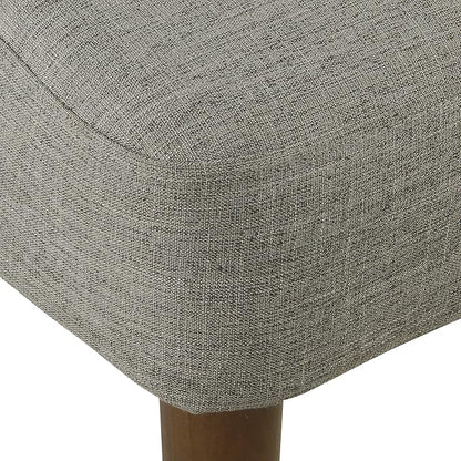 Homepop Home Decor | Upholstered Gayle Slide Dining Chair | Dining Chair Single | Decorative Home Furniture, Woven Gray