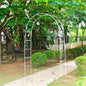 White Iron Pergola Arbor Practical, 7.9 Feet High x 4.6 Feet Wide, Assemble Easily for Various Climbing Plant Wedding Garden Arch Bridal Party Decoration Wide Arbor