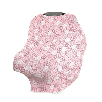 aden + anais Comfort Knit 6-in-1 Super Soft Cotton with Spandex Multi-Use Cover for Car Seat, Nursing, Cart, Baby Swing, High Chair, Infinity Scarf, Sunburst