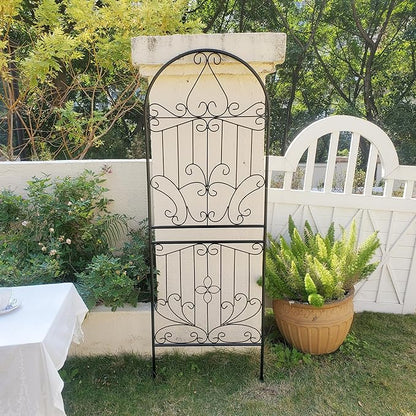 Trellis for Climbing Plants 70.8" H x 24.5" W Metal Iron Outdoor Wall Panel for Vines Flowers Elegant Garden Accent Decorative Structure 1 Pack