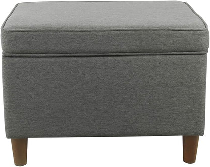 Home Decor | Dinah Collection Modern Storage Ottoman | Ottoman with Storage for Living Room & Bedroom (Grey)