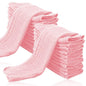 Cute Castle 24 Pack Muslin Burp Cloths for Baby - Ultra-Soft 100% Cotton Baby Washcloths - Large 20'' by 10'' Super Absorbent Milk Spit Up Rags - Burpy Cloths for Unisex, Boy, Girl - Pink