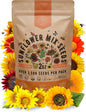 Sunflower Mix Seeds Pack 2 oz - Over 2,500 Non-GMO Heirloom Sunflower Seeds for Planting, Annual Flowers in Individual Seed Packet for Planting Home Garden Indoor & Outdoor Gardening