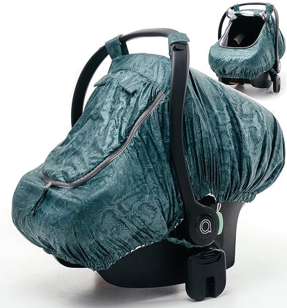 Universal Fit Car Seat Covers for Babies by SA ACCESSORIES – Waterproof Infant and Baby Car Seat Cover - Carseat Canopy for Boys and Girls – Green Snake