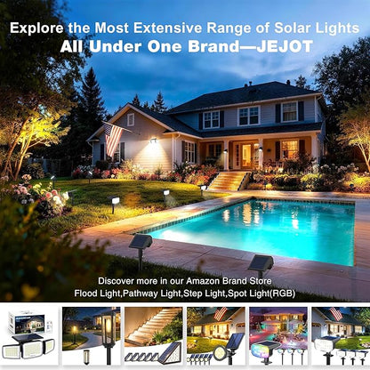 Solar Step Lights Outdoor Waterproof IP65,Warm White Solar Stair Lights, Outdoor Light Decor for Stair, Deck, Step, Porch and Outside Patio, 6 Pack