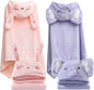 2 Pack Hooded Towels for Toddlers - Thick 55" x 27.5" Baby Bath Towel Set for Girls and Boys - Super Absorbent, Age 1-5, Elephant & Rabbit