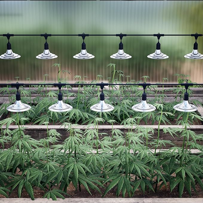 Outdoor Waterproof Grow Light, 41FT Daisy Chain LED, Full Spectrum, UL Certified, for Greenhouse Plants