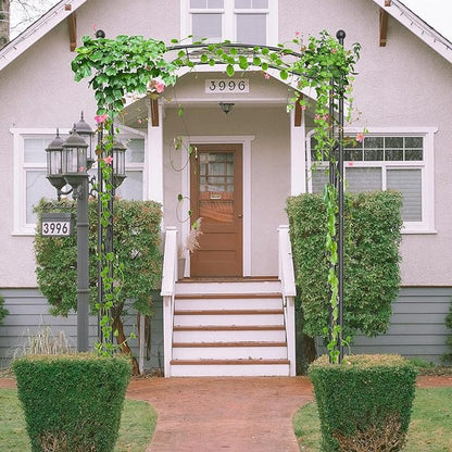 Garden Arch Trellis 7FT Wedding Arch Backdrop Stand, Metal Garden Arbor Trellis for Plant Climbing Outdoor, Plant Arch with Anchored Pile, Flower Stand Balloon Decor, Archway Pergola
