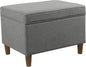 Home Decor | Dinah Collection Modern Storage Ottoman | Ottoman with Storage for Living Room & Bedroom (Grey)
