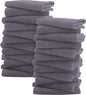 Sunny zzzZZ Ultra Soft 24 Pack Baby Washcloths - 10x10 Inches - Coral Fleece Extra Absorbent Wash Clothes for Babies, Infants and Toddlers - Sensitive Skin and Newborn - Ideal Baby - Dark Grey
