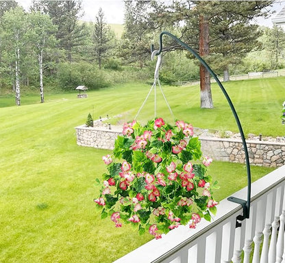 FERIAL Artificial Vines Rosered Morning Glory Vine Artificial Flowers Hanging Plants Garland Fake Green Plant for Wall Fence Indoor Wedding Banquet Decor