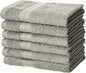 Amazon Basics 6-Piece Fade-Resistant 100% Cotton Hand Towels