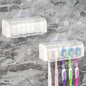 2 Pack 5 Slots Wall Mount Toothbrush Holder