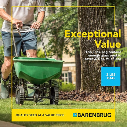 Barenbrug Wonderlawn Sun and Shade Grass Seed Mix for Lawn Care and Landscaping, 3 lbs. Bag