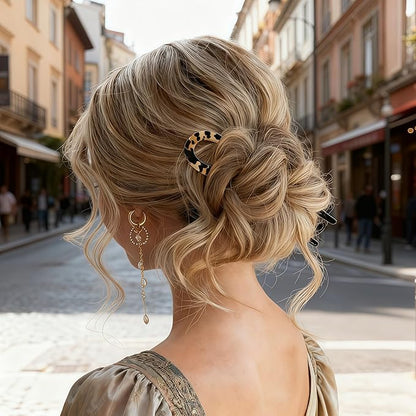 4PCS Prestige French Hair Pins - Serrated Anti-Slip Design, Curved Angle for Better Head Fit, New Elegant Hair Accessories for Women, Suitable for All Hair Types