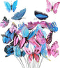 20PCS Butterfly Stakes,Plant Stakes,3D Colorful Double Wings with Bendable Stick,Ornaments Artificial Waterproof Butterfly Decorations,Garden Stake Decorations Butterflies for Flower Outdoor Indoor