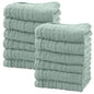 SWEET DOLPHIN 12 Pack Baby Muslin Washcloths - Soft Face Cloths for Newborn, Absorbent Bath Wash Cloths, Wipes, Burp Rag - Toddlers Essentials Stuff, Baby Registry as Shower -10"x10", Green
