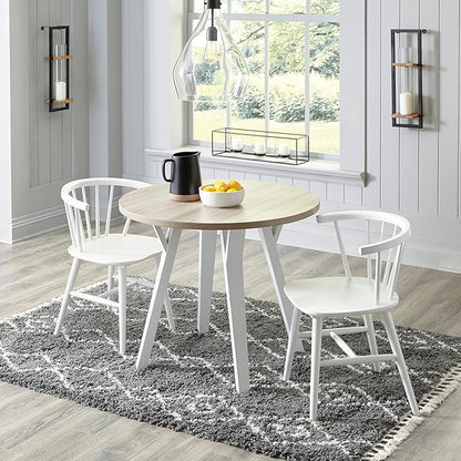 Signature Design by Ashley Grannen Modern 18" Spindle Back Dining Chair, 2 Count, White
