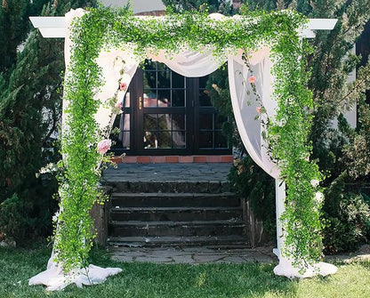 RECUTMS Artificial Hanging Plant 2Pcs 5.6Ft Fake Garland Plant Greenery Faux Ferns Leaves Ivy Garland for Home Indoor Outdoor Wedding Farmhouse Mantle Table Centerpiece Party Garden Decor(Green)