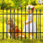 Metal Garden Fence 36" H x 28" W (5 Panels, 11.6 Ft Total) Rustproof Animal Barrier No Dig Decorative Fencing for Dogs,Pet, Yard,& Patio, Easy Installation