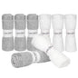 Sweet Child 8-Pack Baby Washcloths -Super Soft Rayon,Wash Cloths for Newborn,Infants and Kids, Bath Baby Towels, for Body and Face (Grey/White)