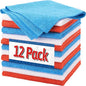 FIXSMITH Microfiber Cleaning Cloth, Shop Towels Bulk, Microfiber Towels