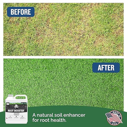 Turf Titan Root Booster (1 Gallon) – Natural Liquid Probiotic for Plants & Lawn Care – Green Booster for Effortless Lawn Maintenance – Supports Growth & Resilience – Covers up to 32,000 Sq Ft