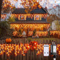JMEXSUSS Orange Thanksgiving Lights Outdoor, 38.8 FT 400 LED Orange Icicle Lights Outdoor Waterproof, 8 Modes String Light Plug in for Fireplace Tree Garden Patio Thanksgiving Fall Halloween Decor