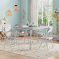 GarveeHome 5-Piece Kids Folding Table and Chairs Set, Toddlers Children's Activity Table and Chairs Set for Dining Room,Daycare,Classrooms