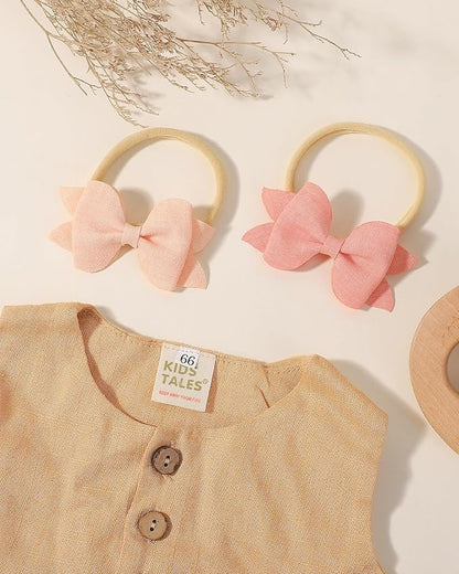 jollybows 3.35" 20pcs Baby Girls Bows Headbands Elastic Nylon Hairband Ribbon Bow Hair Accessories for Kids Toddlers Infants Newborn