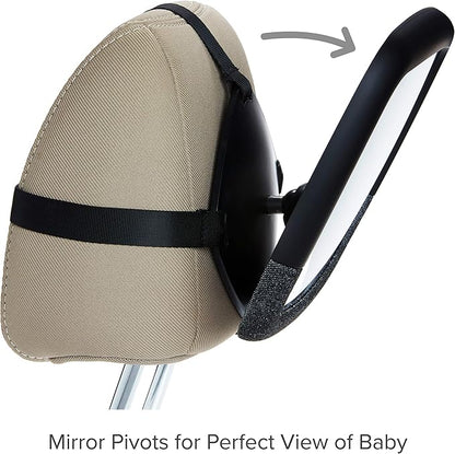Munchkin Baby Car Mirror for Rear Facing Car Seats,Pivot 360 Baby in-Sight Adjustable Auto Mirror,Black,(Pack of 4)