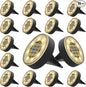 Joomer Solar Ground Lights, 16 Pack 8 LED Solar Lights Outdoor IP68 Waterproof Disc Light In-Ground Landscape Lighting Outdoor for Patio Pathway Lawn Yard Driveway Walkway (Warm White)