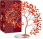 Carnelian Healing Crystal Tree of Life for Home and Office Decor, Positive Energy, Wealth, Good Luck, Reiki Healing Crystals and Stones, Handmade Feng Shui Decoration, Birthday Gifts for Women, Mom