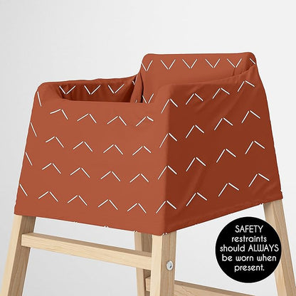 Sweet Jojo Designs Orange Boho Arrow Boy Girl Infant Baby Car Seat Cover Nursing Breastfeeding Shopping Cart Stroller Canopy Rust Modern Bohemian Gender Neutral Farmhouse Southwest Arrows Diamond Tuft