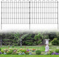 Sunnyglade 10 Panels No Dig Decorative Outdoor Garden Fence for Yard, 24in(H) X 25 ft(L) Animal Barrier Fencing Rustproof Metal Wire Panel Border for Dog, Rabbits or Any Small-Bodied Animal