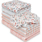 10-Pack Muslin Baby Washcloths for Newborn – 12x12" Soft Absorbent Organic Cotton Muslin Wash Cloths for Babies Girl, Boy, Infant, Toddlers,Kids Face Towel,Bath Essentials,Baby Burp Rags (Sweet Charm)