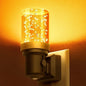 DORESshop LED Night Lights Plug into Wall, Modern Decorative Design Nightlights Plug in, Adjustable Brightness, Dimmable Night Light, Perfect for Adults' Bedroom, Hallway, Bathroom, Amber, 1 Count