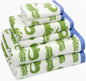 ORIGINAL KIDS 6 Piece Towel Set - Bath Time in A While Crocodile- 2 Bath Towels, 2 Hand Towels, 2 Washcloths - 100% Cotton Jacquard Soft Absorbent Pool Beach Towel Gift - Green Blue