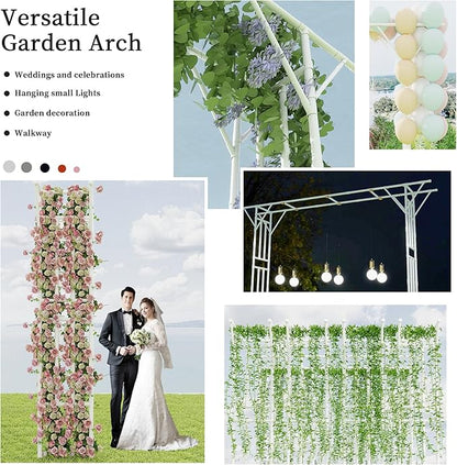 Flat Top Garden Arch, Extra Large Arbor Trellis 11FT x 9FT Metal Garden Frame Trellis for Backyard, Lawn, Archway, Wedding Decoration